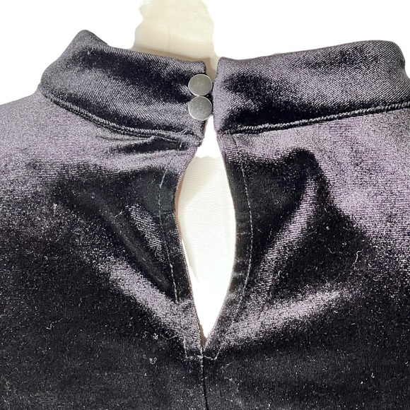 WORTHINGTON Black Velvet Velour Sleeveless Keyhole Cocktail Dress Size M - Picture 10 of 16